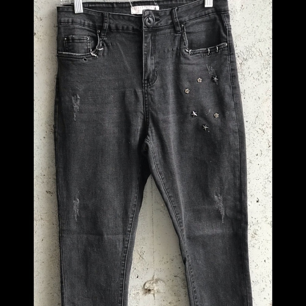 ♦️Sz7 StreetWear Society Black | Skinny High Rise Jeans